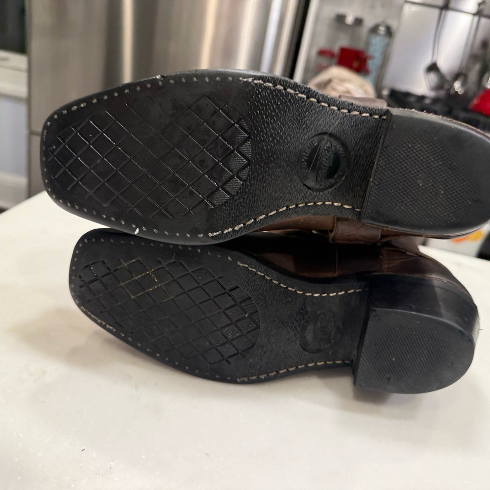 Frye Brown Leather Combat Boots - Picture 10 of 13
